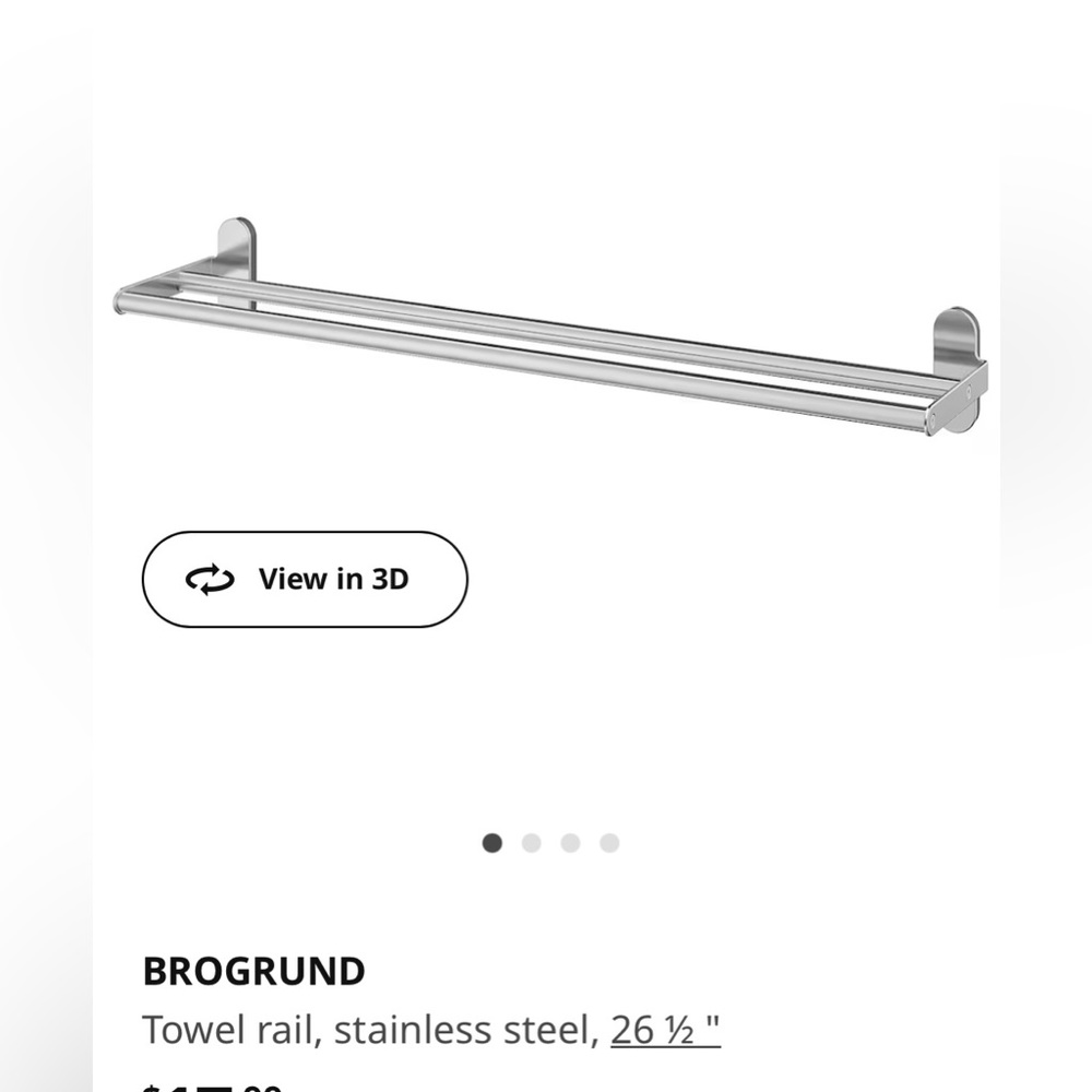 IKEA Brogrund towel bar new in the box